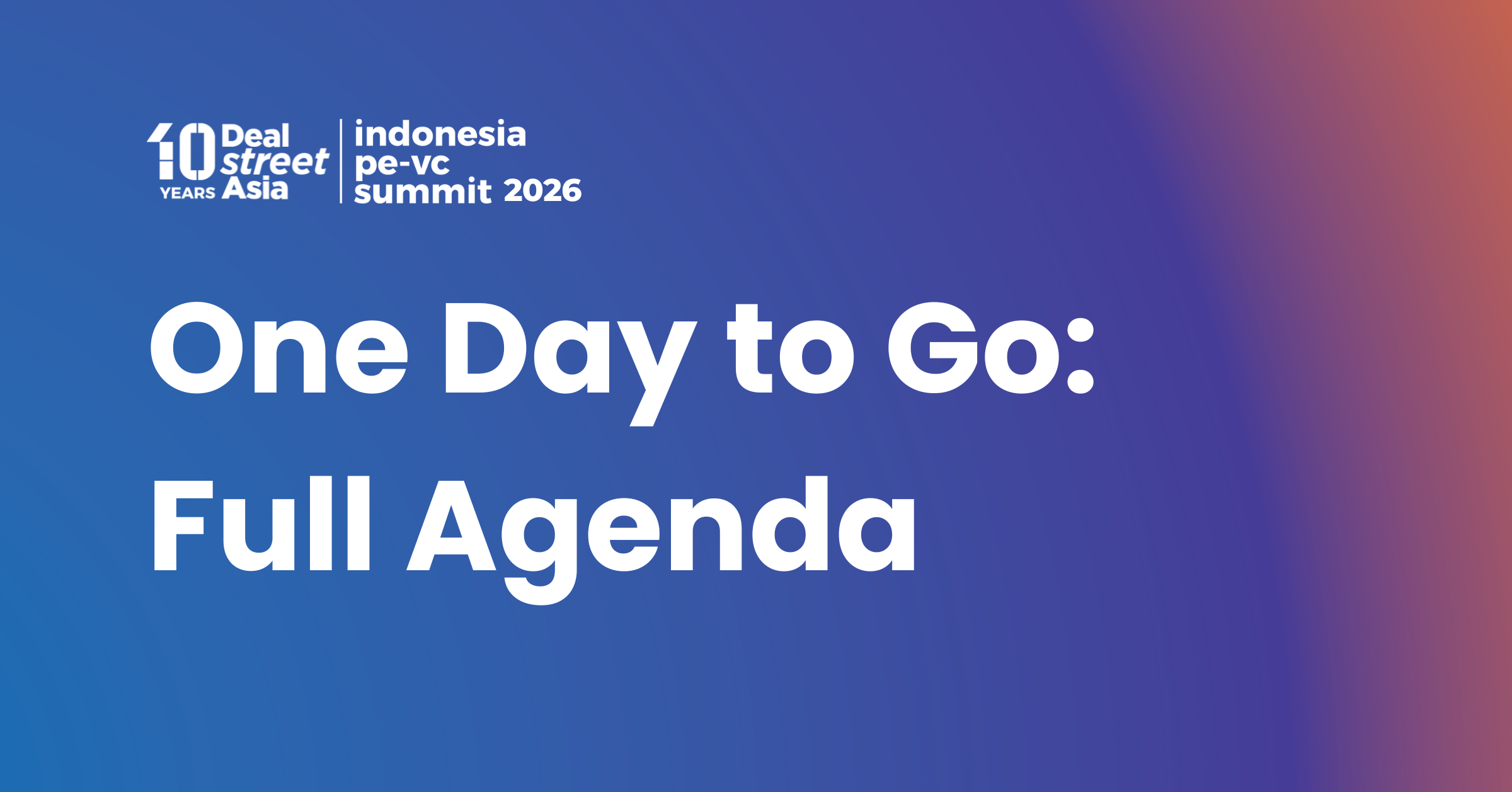 Happening Tomorrow: Indonesia PE–VC Summit 2026 Agenda