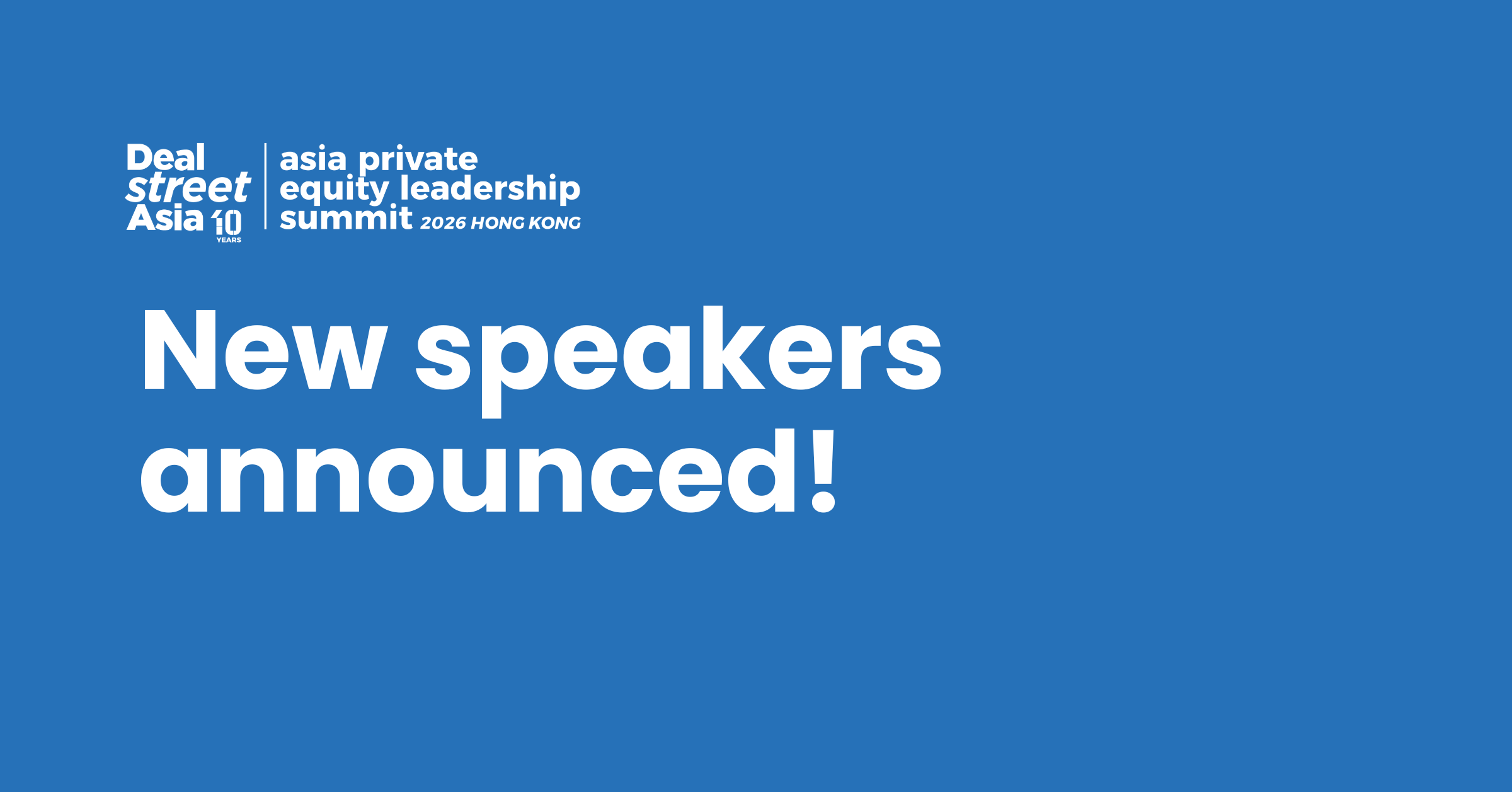 Hear speakers from Bain Capital, StepStone, HarbourVest, PAG and more in Hong Kong